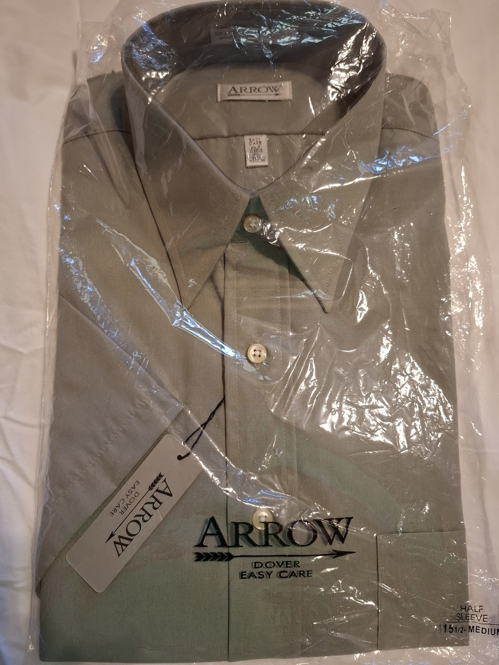 Arrow Men's Light Sage Green Dress Shirt
